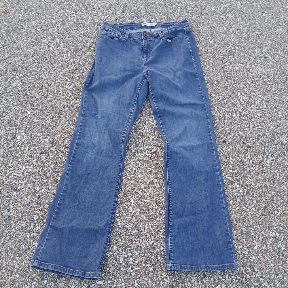 Levis 529 Curvy Bootcut Jeans 33x34 Womens 16 Tall Blue Medium Wash Denim Pants